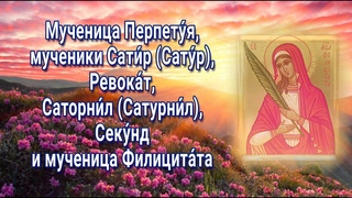 Мученица Перпетуя, мученики Сатир, Ревокат, Саторнил (Сатурнил), Секунд и мученица Филицитата