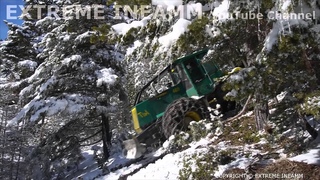 TIMBERJACK 460 DESCENTE D'UN MUR  EXTRME EN LUGE SKIDDER de lextrme
