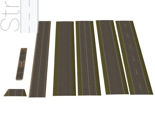 Dm-Str Bord Asphalt 3m flach