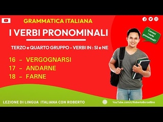 I verbi pronominali. Terzo e quarto gruppo. Verbi in: SI e NE. Spiegazioni facili con molti esempi.