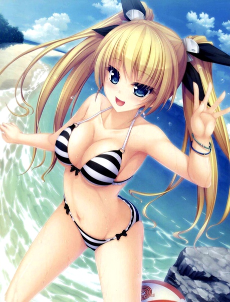 Anime girls in bikini