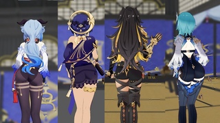 (One, Two, Three, Four) Who The Best Dance - Genshin Impact MMD