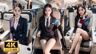 4K Ai Art    vol.4 | Stewardess Style Lookbook 50 Pic | (16:9)