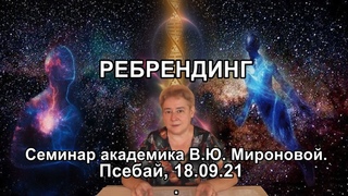 РЕБРЕНДИНГ.  Семинар академика В.Ю. Мироновой. Псебай, г.