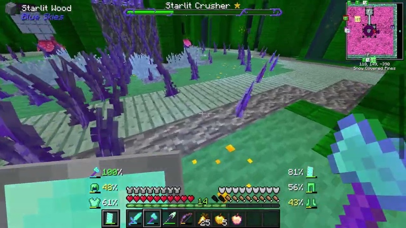 Blue Skies Starlit Crusher Fight Minecraft