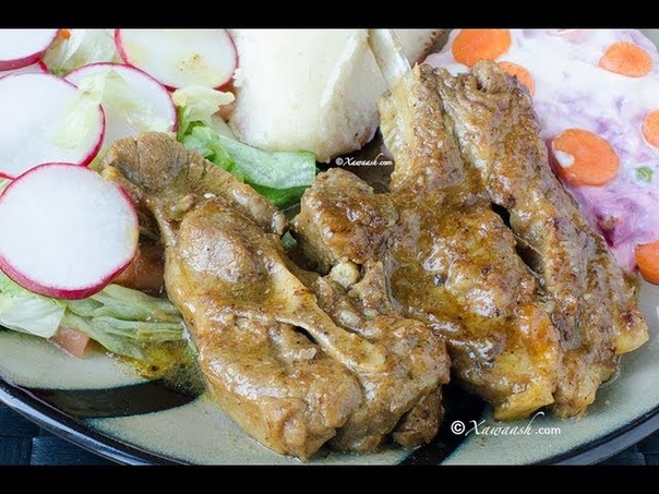 Braised Lamb ( Hilib Ari La Gaduudiyay) لحم الغنم