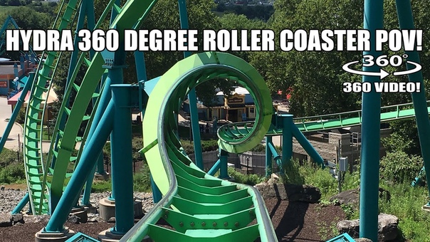 Hydra Roller Coaster 360 Degree POV Dorney Park Allentown PA Filmed w, Giroptic