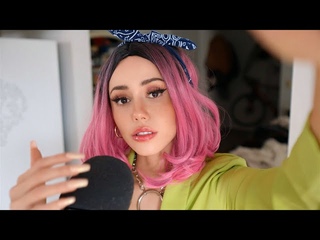 ASMR  - “shh shh“ “ur gonna be ok“ + nail mic scratching ur worries awayy - doja cat  inspired look~