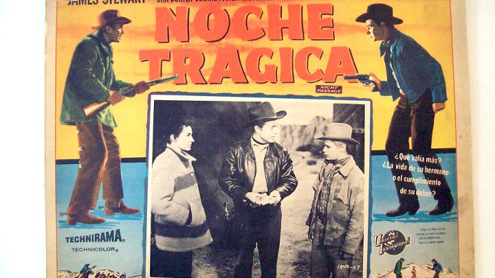 NOCHE TRAGICA (1957) de James Neilson Con James Stewart, Audie Murphy, Dianne Foster, Dan Duryea por