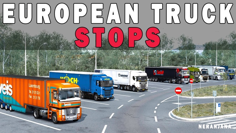 Euro Truck Simulator 2 Mods, European Truck Stops , ETS2