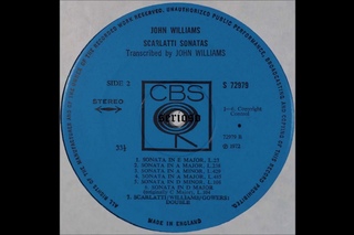 Scarlatti Six Sonatas , John Williams, Guitar