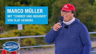 Marco Mller mit Cowboy und Indianer von Olaf Henning | DSDS 2021