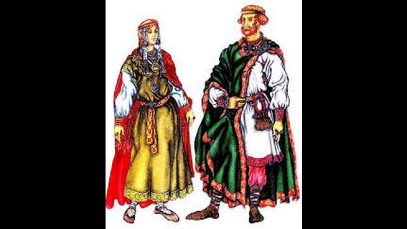 Одеяния мужчин и женщин. Любаслава