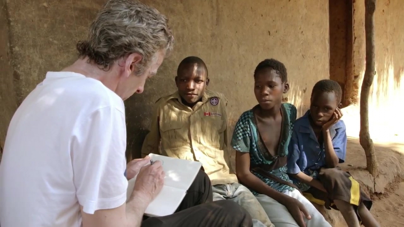 Peter Capaldi meets 3 children in