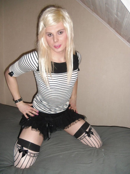 Trans girl schoolgirl pegging