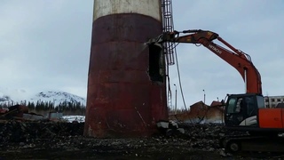 Демонтаж трубы 80 метров, Кировск