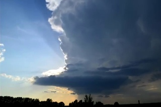 Развитие суперячейки LP 24 мая 2015г.(Low Precipitation Supercell)