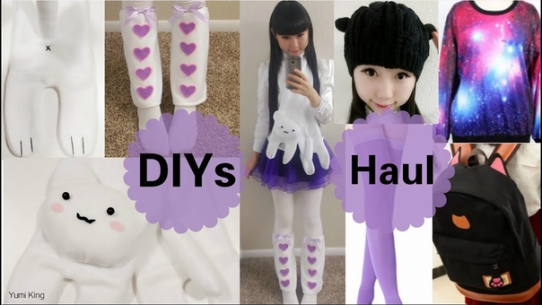 Winter DIYs: DIY Cat Scarf + Leg Warmers + Newdress Cheap Haul ( Galaxy, thigh highs, backpack+