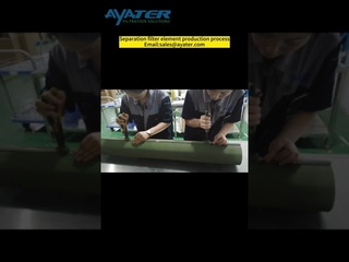 Separation filter element production process