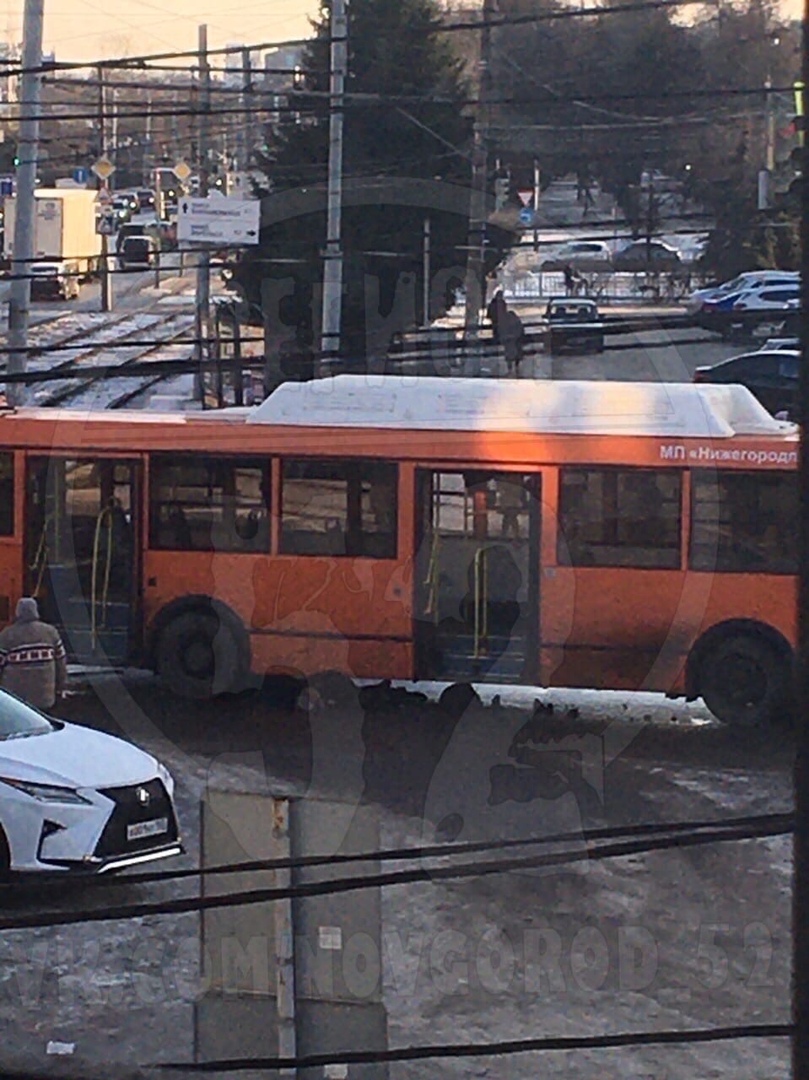 АВТОБУС НАСМЕРТЬ СБИЛ ЖЕНЩИНУ В ЦЕНТРЕ СОРМОВАИЗ-ЗА ДТП ОБРАЗОВАЛАСЬ БОЛЬШАЯ ПРОБКА  Это картинка