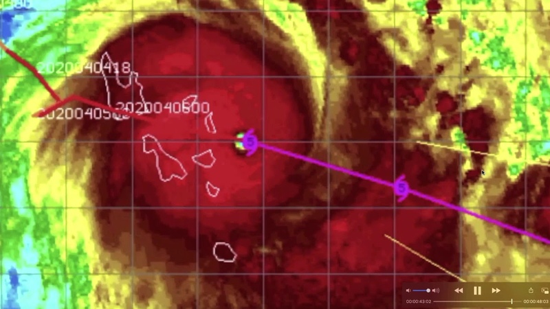 Strongest On Earth CAT5 Super Cyclone Harold Reaches a Staggering 913 MB, 155
