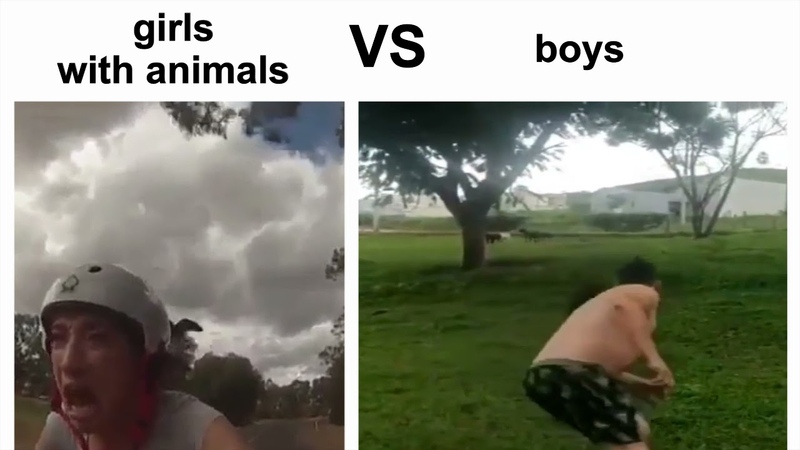 girls with animals vs