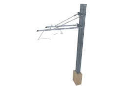 UK 25kv S2 points Single mast