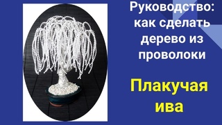 Декоративные растения: как сделать декоративное дерево из проволоки Плакучая ива-декор для дома