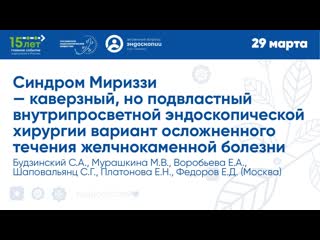 Синдром Мириззи  каверзный, но подвластный внутрипросветной эндоскопической хирургии