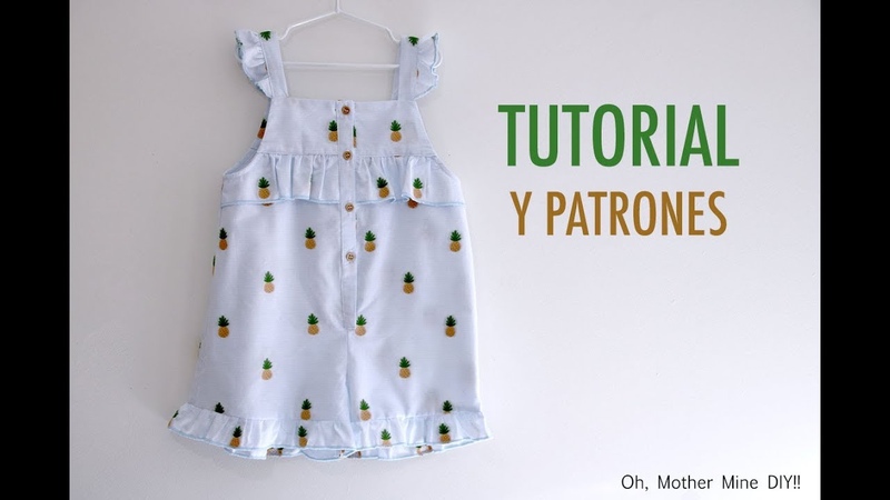 Patrones peto con volantes pata niños (gratis hasta talla 6